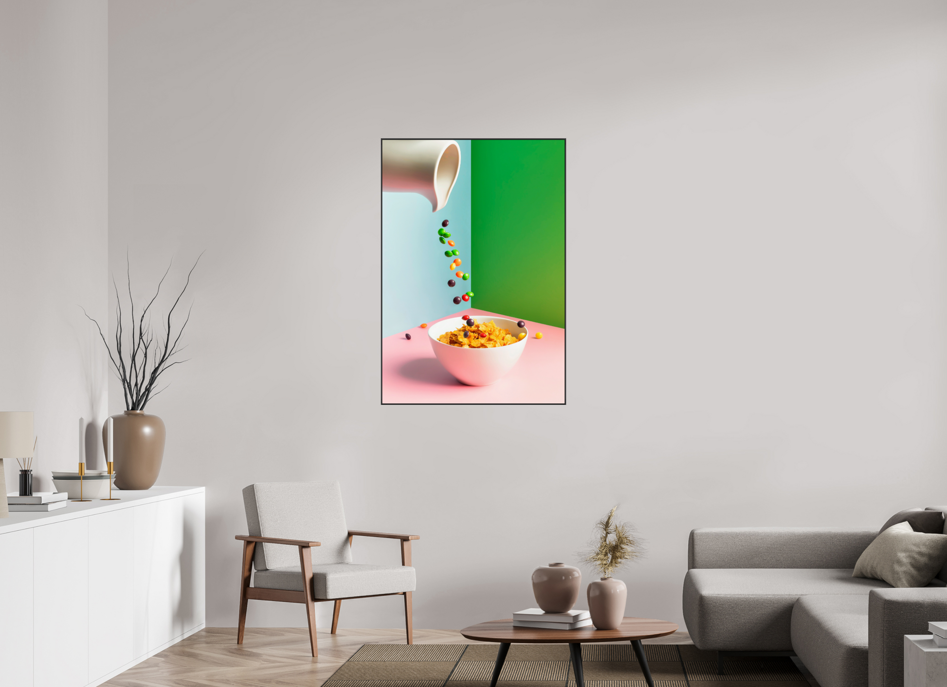 80 x 115.6 cm, 25mm Aluminium ArtBox Acrylic 2mm gloss glass Taste the rainbow