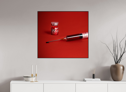 87.6 x 80 cm, 25mm Aluminium ArtBox Acrylic 2mm gloss glass CocaCola