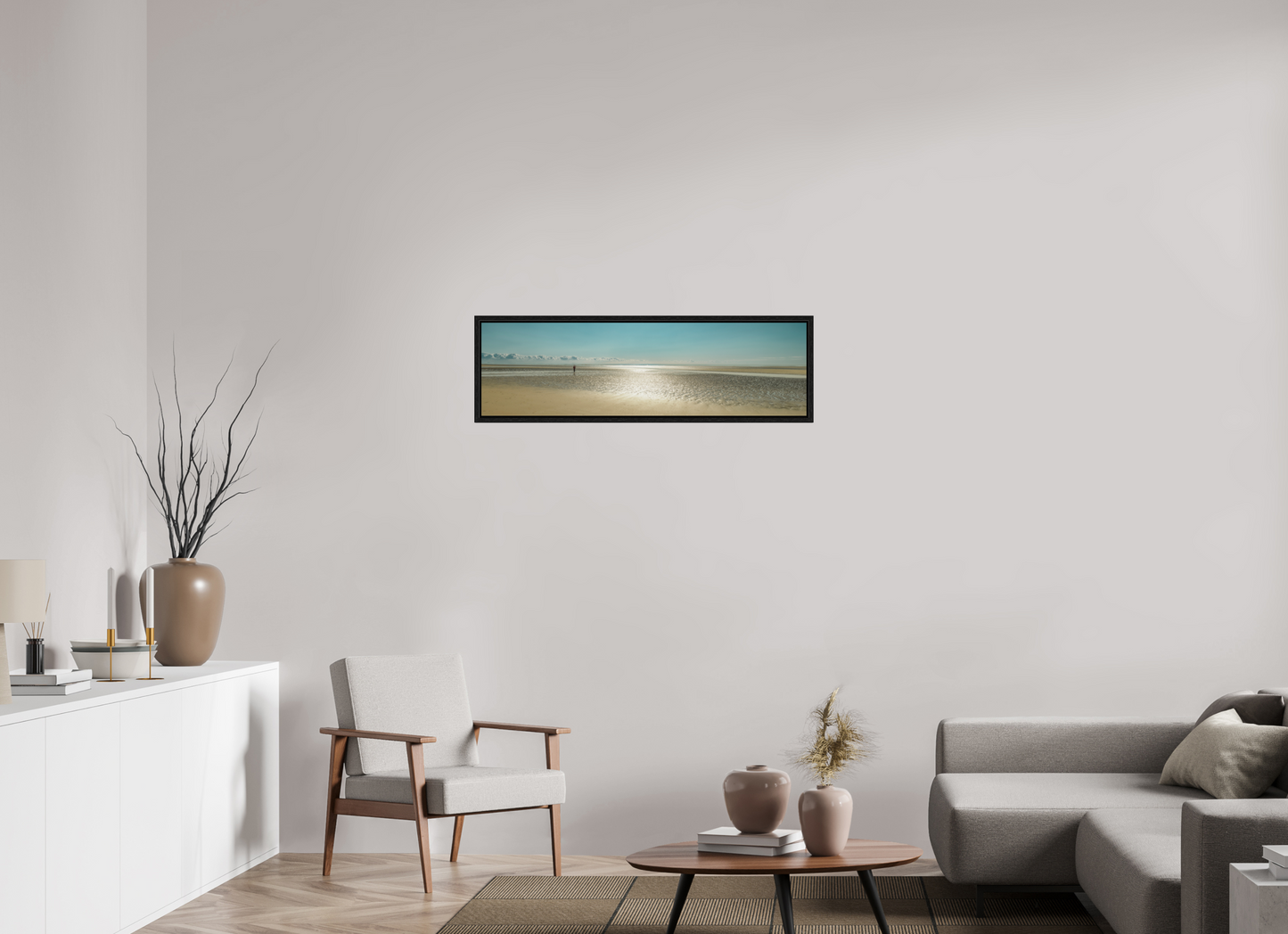 104.7 x 30 cm, Floater Frame Camber Sands Colour